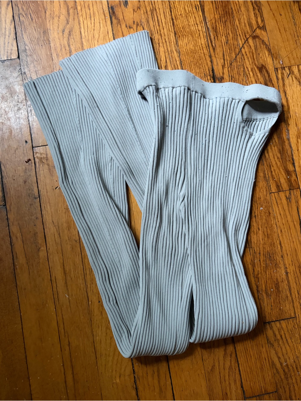 Live The Process Ribbed Pants in Light Gray